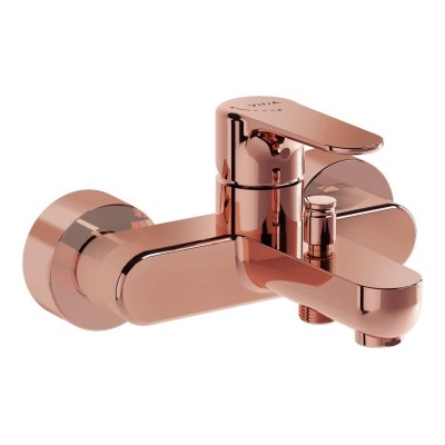 VitrA Root Round Wall Mounted Bath/Shower Mixer - Soft Coppe