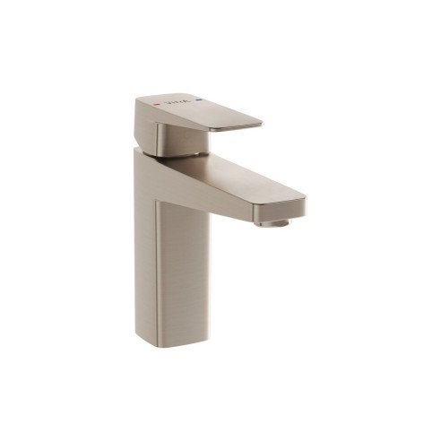 VitrA Root Square Basin Mixer - Brushed Nickel | Bathroom Ta
