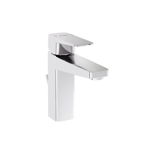 VitrA Root Square Basin Mixer w/Waste Lever - Chrome | Bathr