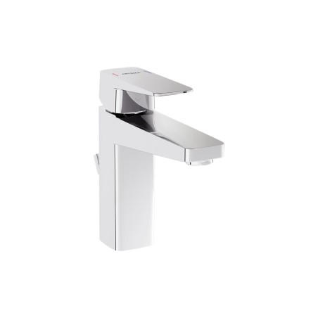 VitrA Root Square Basin Mixer w/Waste Lever - Chrome | Bathr