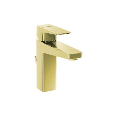 VitrA Root Square Basin Mixer w/Waste Lever - Soft Gold | Ba