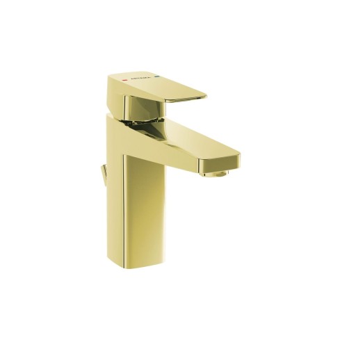 VitrA Root Square Basin Mixer w/Waste Lever - Soft Gold | Ba