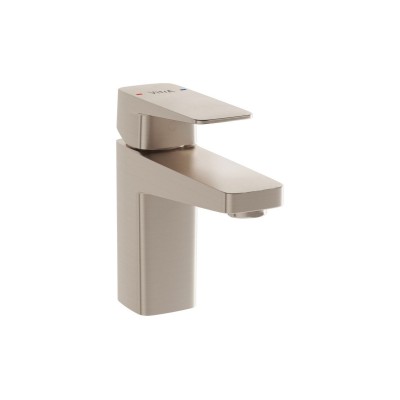 VitrA Root Square Compact Basin Mixer - Brushed Nickel | Bat