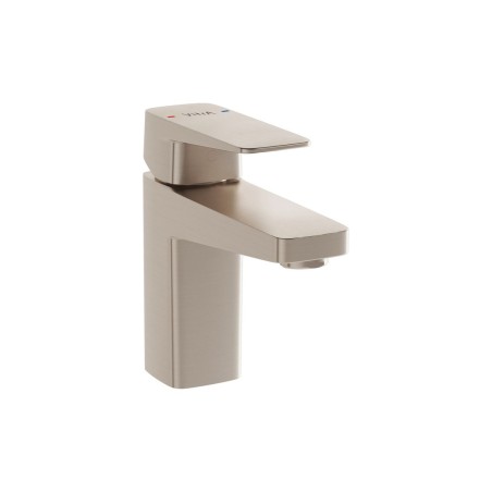 VitrA Root Square Compact Basin Mixer - Brushed Nickel | Bat