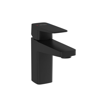 VitrA Root Square Compact Basin Mixer - Matt Black | Bathroo