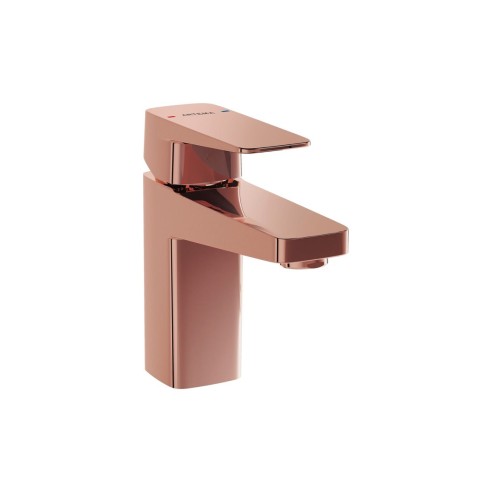 VitrA Root Square Compact Basin Mixer - Soft Copper | Bathro