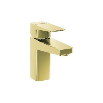 VitrA Root Square Compact Basin Mixer - Soft Gold | Bathroom