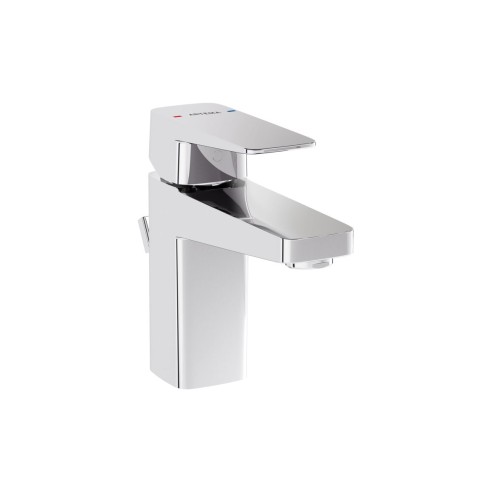 VitrA Root Square Compact Basin Mixer w/Waste Lever - Chrome