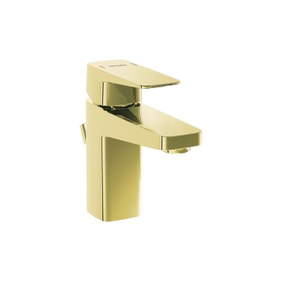 VitrA Root Square Compact Basin Mixer w/Waste Lever - Soft G