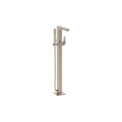 VitrA Root Square Floor Standing Bath/Shower Mixer - Brushed