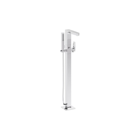 VitrA Root Square Floor Standing Bath/Shower Mixer - Chrome