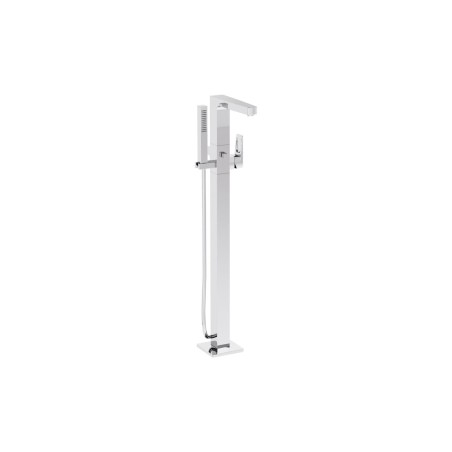 VitrA Root Square Floor Standing Bath/Shower Mixer - Chrome