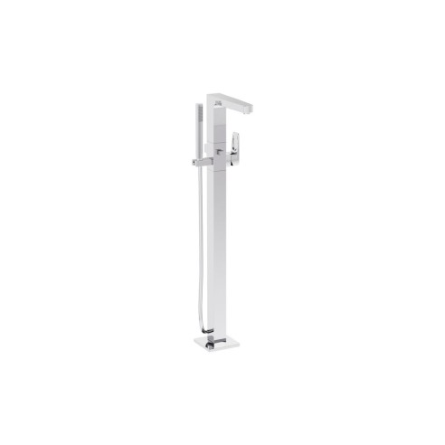 VitrA Root Square Floor Standing Bath/Shower Mixer - Chrome