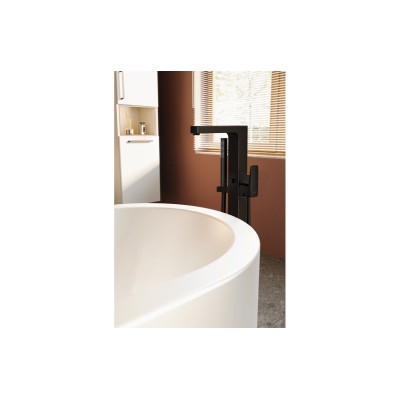 VitrA Root Square Floor Standing Bath/Shower Mixer - Matt Bl 2