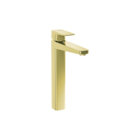 VitrA Root Square Tall Basin Mixer - Soft Gold | Bathroom Ta