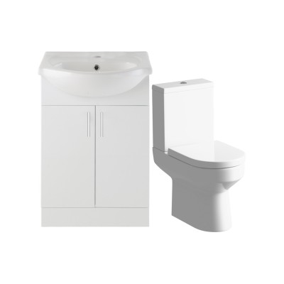 Tavira 550mm Vanity & C/C Toilet Pack | Bathroom Sets | Bath