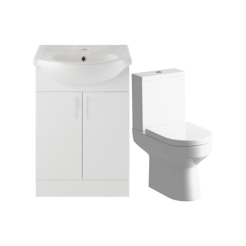 Tavira 550mm Vanity & C/C Toilet Pack | Bathroom Sets | Bath