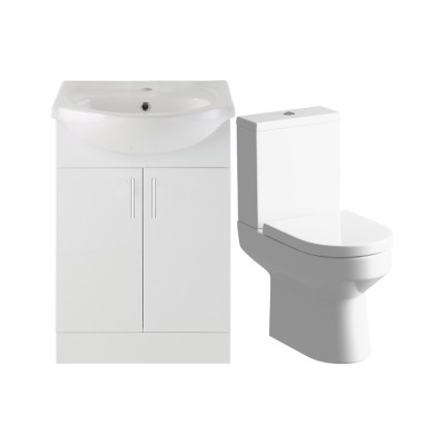 Tavira 650mm Vanity & C/C Toilet Pack | Bathroom Sets | Bath