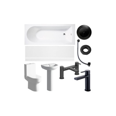 Logrono Full Suite & Bath w/Black Finishes | Bathroom Sets | 2