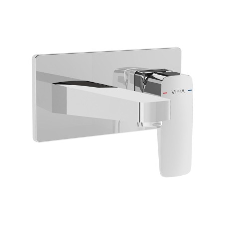 VitrA Root Square Wall Mounted Basin Mixer - Chrome | Bathro