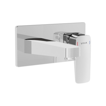 VitrA Root Square Wall Mounted Basin Mixer - Chrome | Bathro