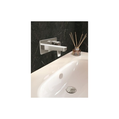 VitrA Root Square Wall Mounted Basin Mixer - Chrome | Bathro