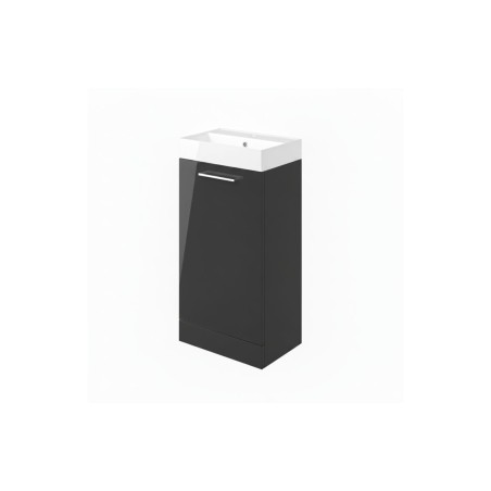 Valbom 410mm F/S Basin Unit & C/C Toilet Pack - Anthracite G