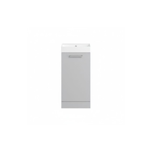 Valbom 410mm F/S Basin Unit & C/C Toilet Pack - Grey Gloss |