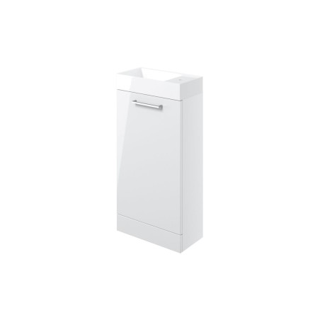 Valbom 410mm F/S Basin Unit & C/C Toilet Pack - White Gloss