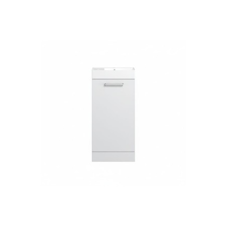 Valbom 410mm F/S Basin Unit & C/C Toilet Pack - White Gloss