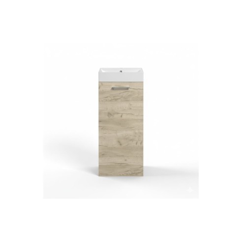 Valbom 410mm F/S Basin Unit & C/C Toilet Pack - Oak | Bathro