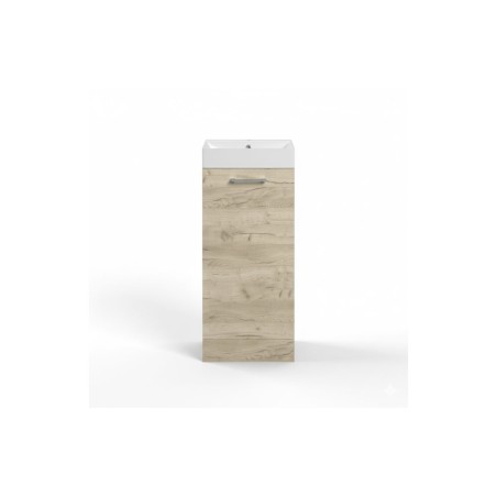 Valbom 410mm F/S Basin Unit & C/C Toilet Pack - Oak | Bathro