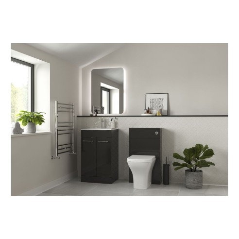 Valbom 510mm F/S Furniture Pack - White Gloss w/Chrome Finis