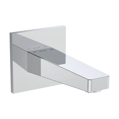 VitrA Root Square Wall Mounted Bath Spout - Chrome | Bathroo