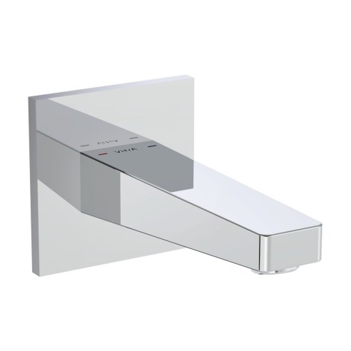 VitrA Root Square Wall Mounted Bath Spout - Chrome | Bathroo