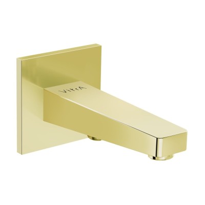 VitrA Root Square Wall Mounted Bath Spout - Soft Gold | Bath