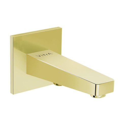 VitrA Root Square Wall Mounted Bath Spout - Soft Gold | Bath