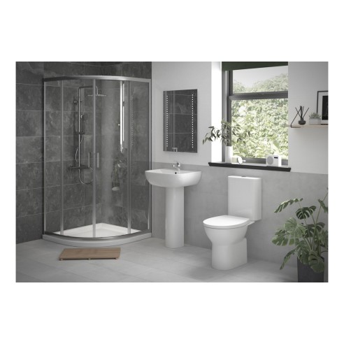 //2Go Full Suite w/900mm 2 Door Easy-Fit Quadrant & Tray | B
