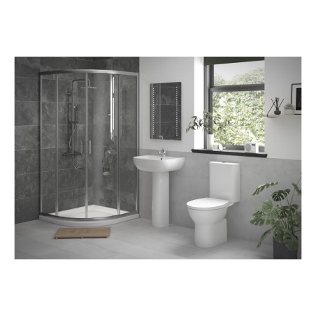 //2Go Full Suite w/900mm 2 Door Easy-Fit Quadrant & Tray | B