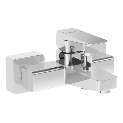 VitrA Root Square Wall Mounted Bath/Shower Mixer - Chrome | 2
