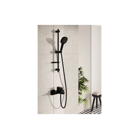VitrA Root Square Wall Mounted Bath/Shower Mixer - Matt Blac