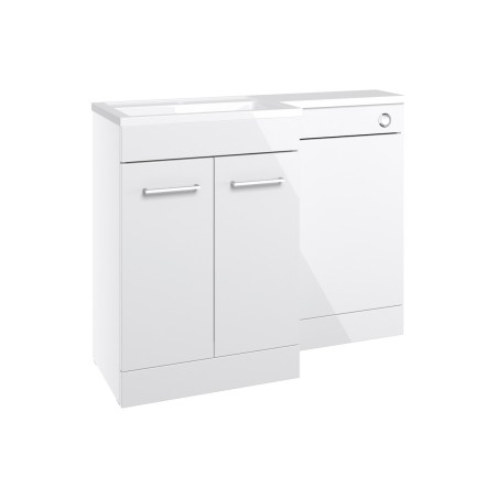 Vila Nova 1000mm Furniture & BTW WC Pack - White Gloss (RH)