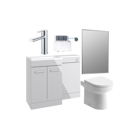 Vila Nova 1000mm Furniture & BTW WC Pack - Grey Gloss (RH) |