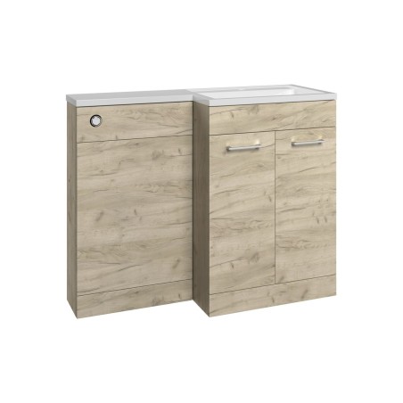 Vila Nova 1000mm Furniture & BTW WC Pack - Oak (RH) | Bathro
