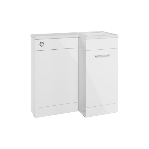 Vila Nova 900mm Furniture & BTW WC Pack - White Gloss (RH) |