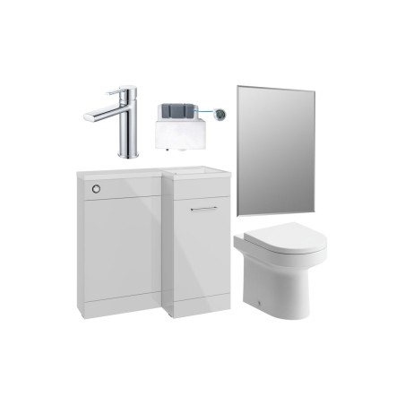 Vila Nova 900mm Furniture & BTW WC Pack - Grey Gloss (RH) |