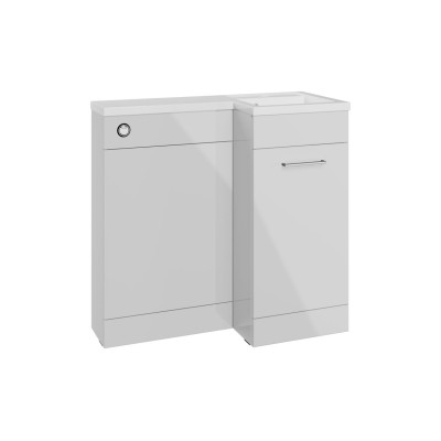 Vila Nova 900mm Furniture & BTW WC Pack - Grey Gloss (RH) | 2