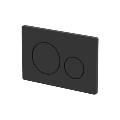 Round Push Button Flushplate - Black | Wall Hung Frame Syste