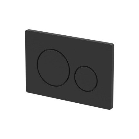 Round Push Button Flushplate - Black | Wall Hung Frame Syste