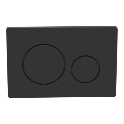 Round Push Button Flushplate - Black | Wall Hung Frame Syste 2